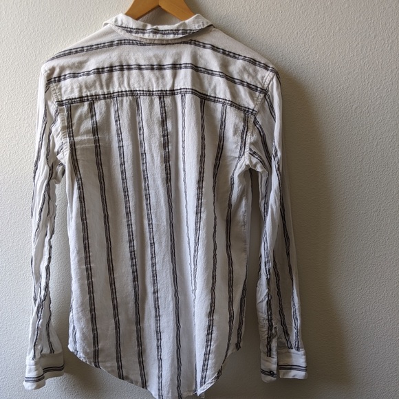Free People Striped Button Up Blouse - Picture 4 of 6